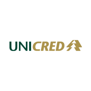 Logotipo da Unicred em verde e dourado sobre fundo branco.